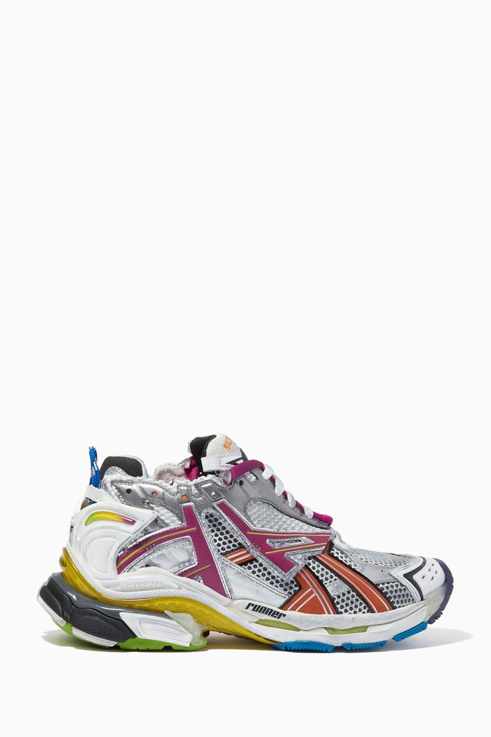 

Runner Sneakers in Mesh & Nylon, Multicolour