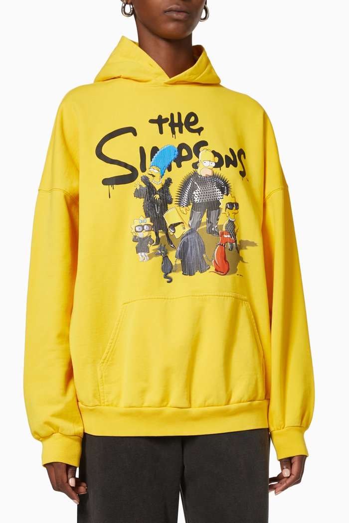 

The Simpsons TM & © 20th Television Hoodie in Cotton Fleece, Yellow