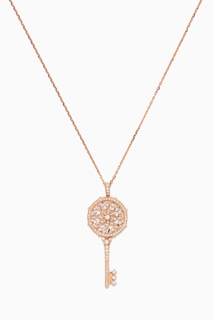Muftah Turath Large Diamond Pendant in 18kt Rose Gold
