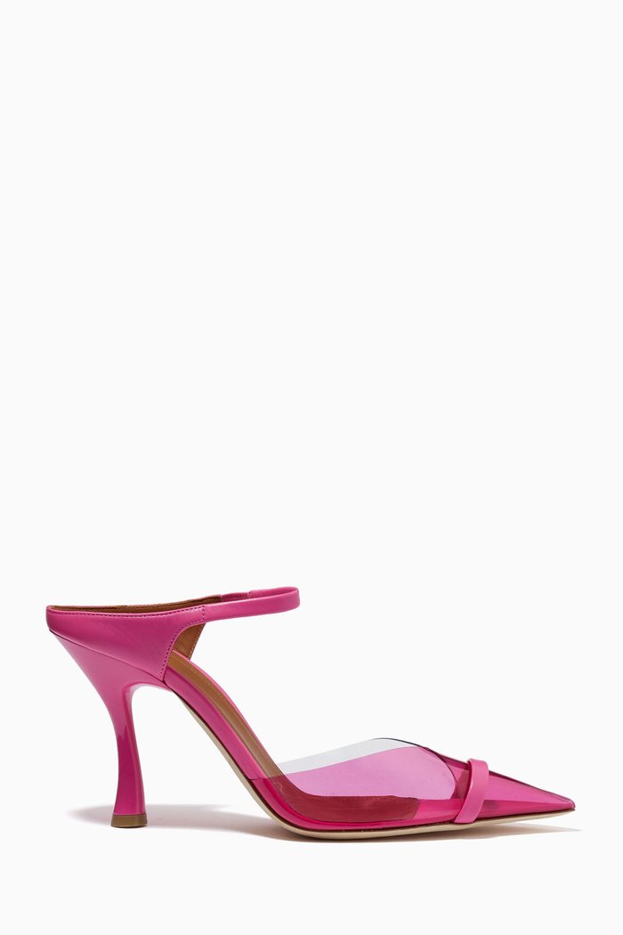 

Iona 70 Mules in PVC & Nappa, Pink