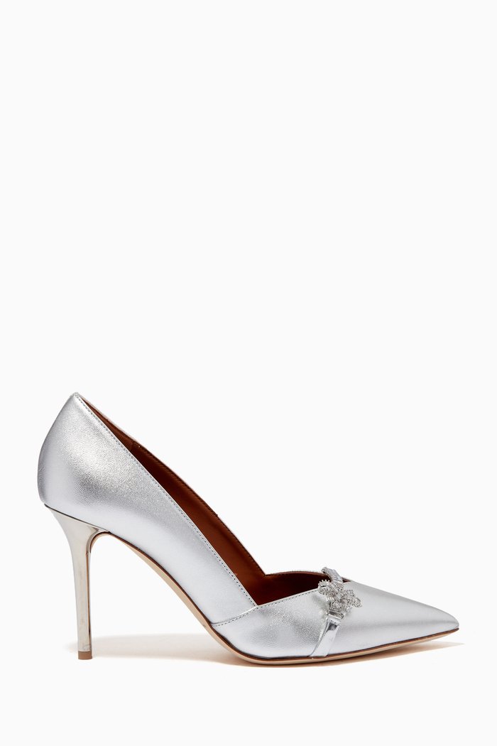 

Lowe 85 Pumps in Metallic Nappa, Silver