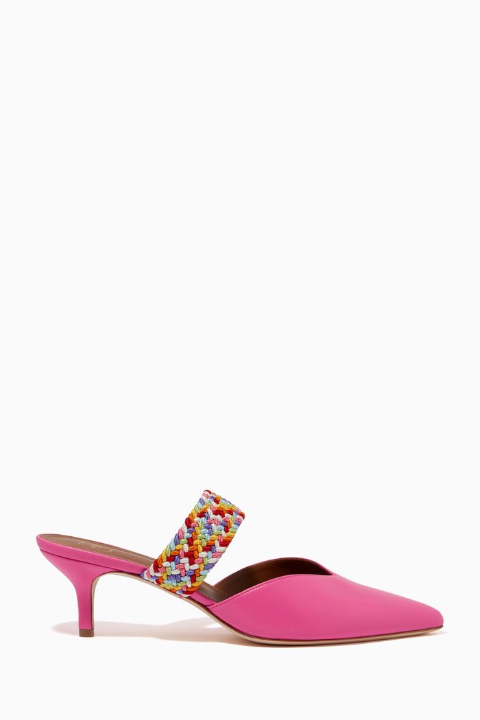 

Maisie 45 Mules in Nappa, Pink