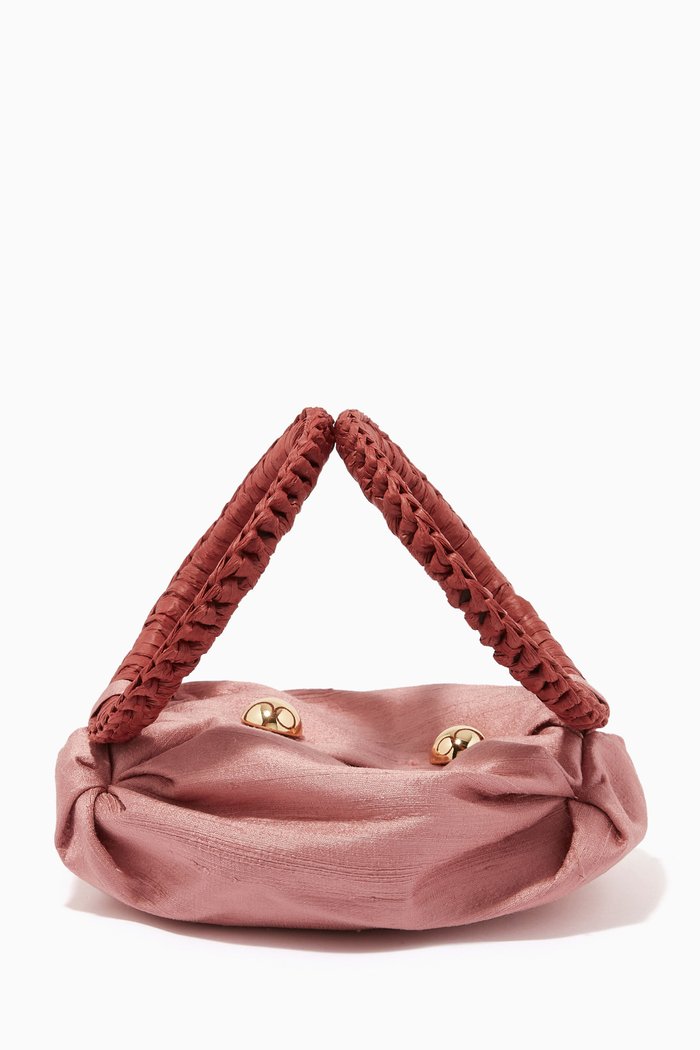 

Tiny Nino Tote Bag in Silk Satin, Purple