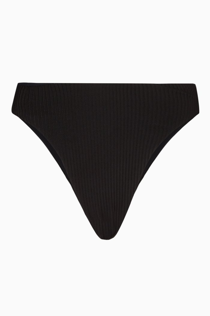 

Super Cheeky Bottoms in Ribbed ECONYL®, Black