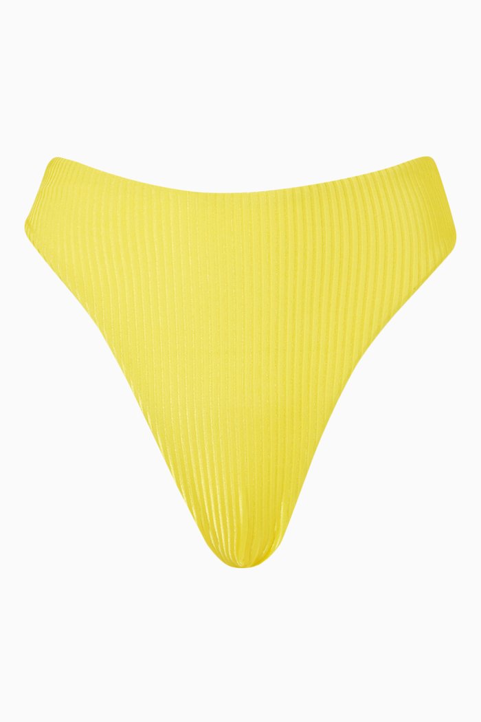 

Super Cheeky Bottoms in Ribbed ECONYL®, Yellow