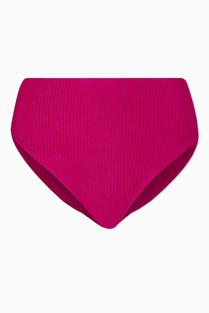 High Waisted Bottoms in Ribbed ECONYL®, Pink