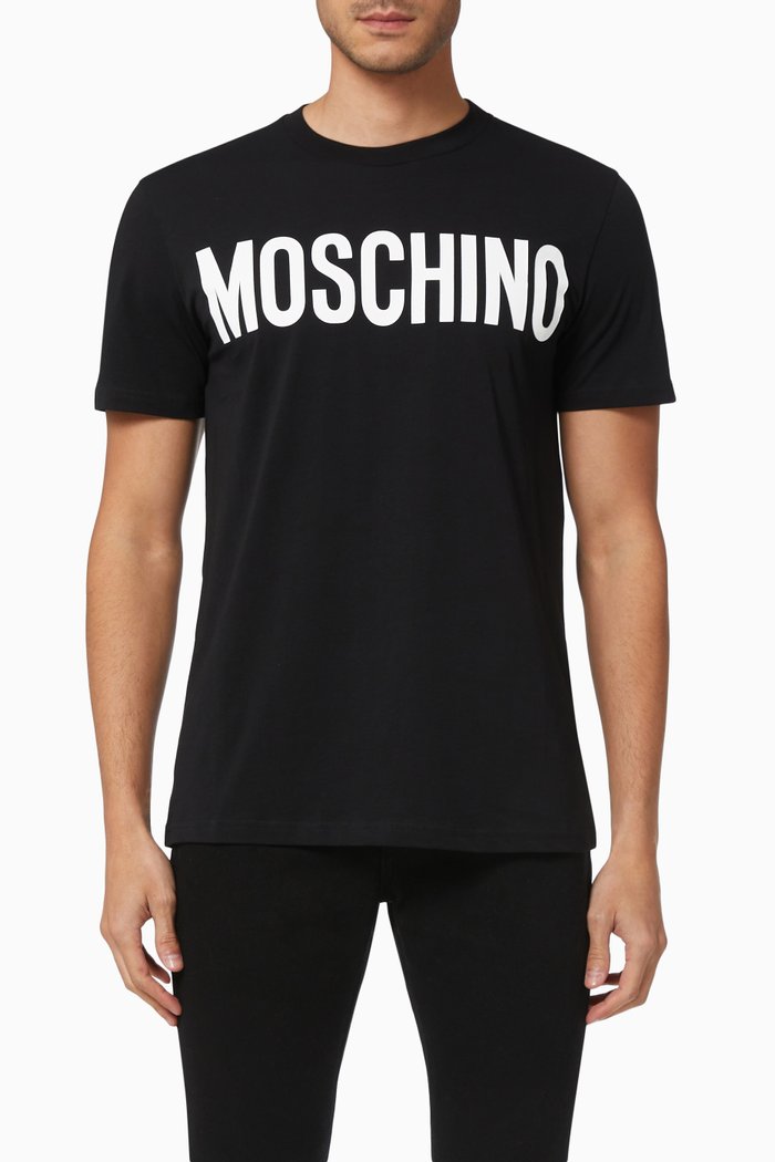 Logo T-shirt in Cotton Jersey, Black