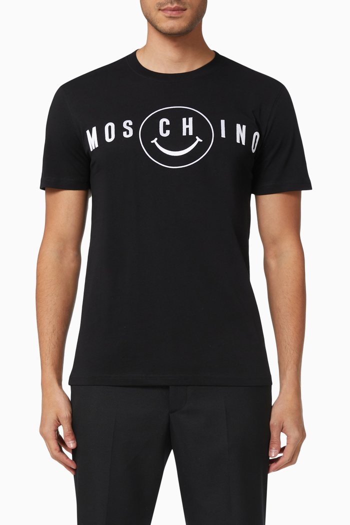 

Smile Logo T-shirt in Cotton, Black
