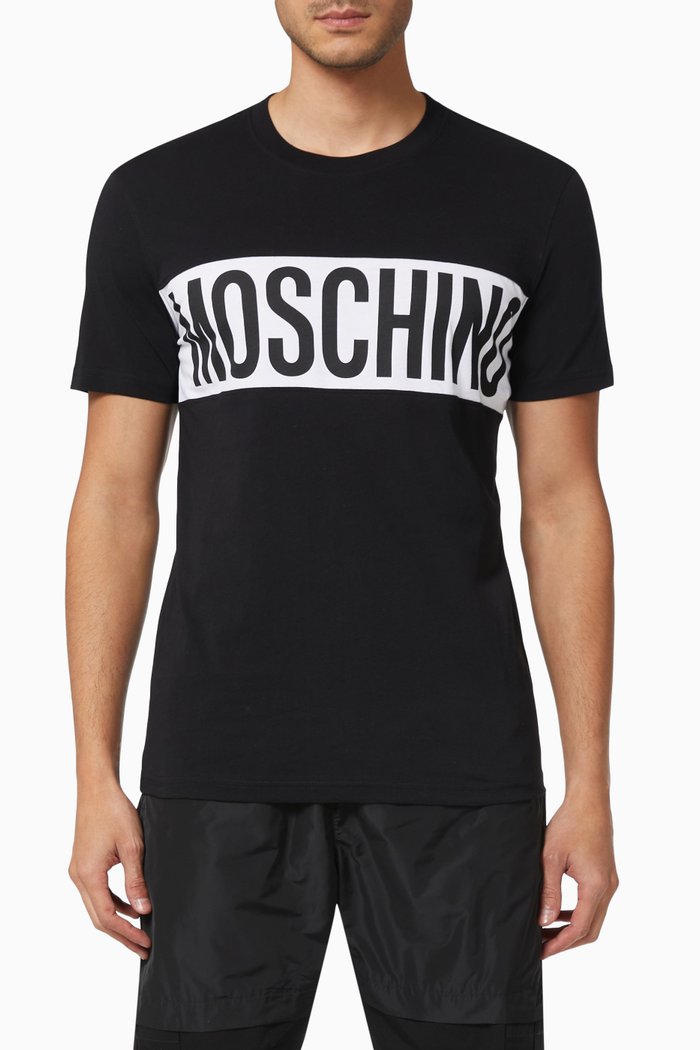 

Contrast Logo T-shirt in Cotton, Black