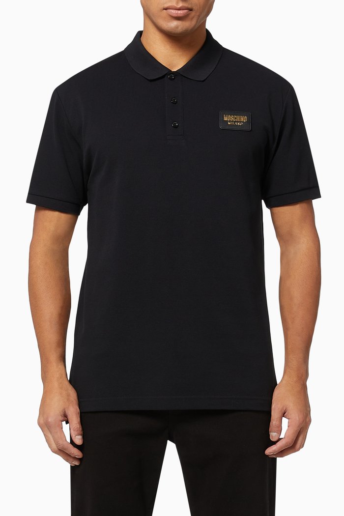 

Logo Plaque T-shirt in Cotton, Black