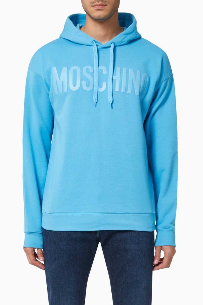 

Logo Hoodie in Cotton, Blue