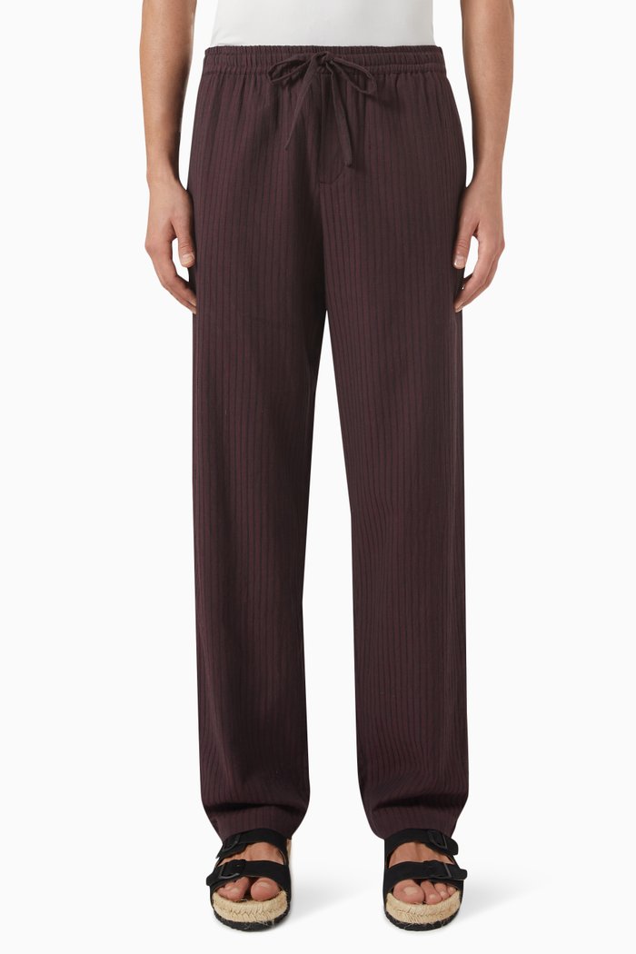 

Malibu Pants in Cotton, Burgundy
