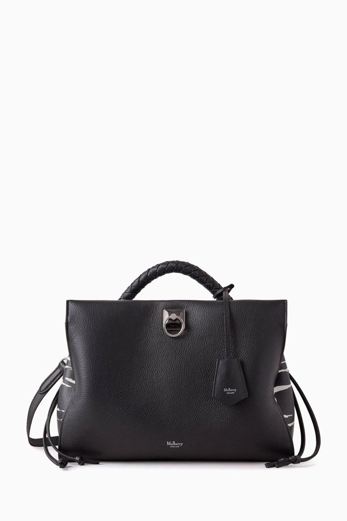 

Iris Tote Bag in Check Print Bovine Leather, Multicolour