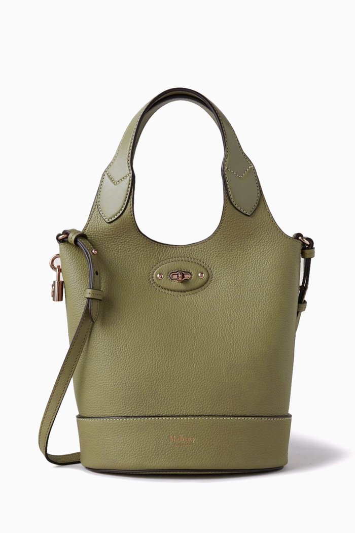 

Small Lily Tote Bag in Small Classic Grain & Silky Calf Leather, Brown