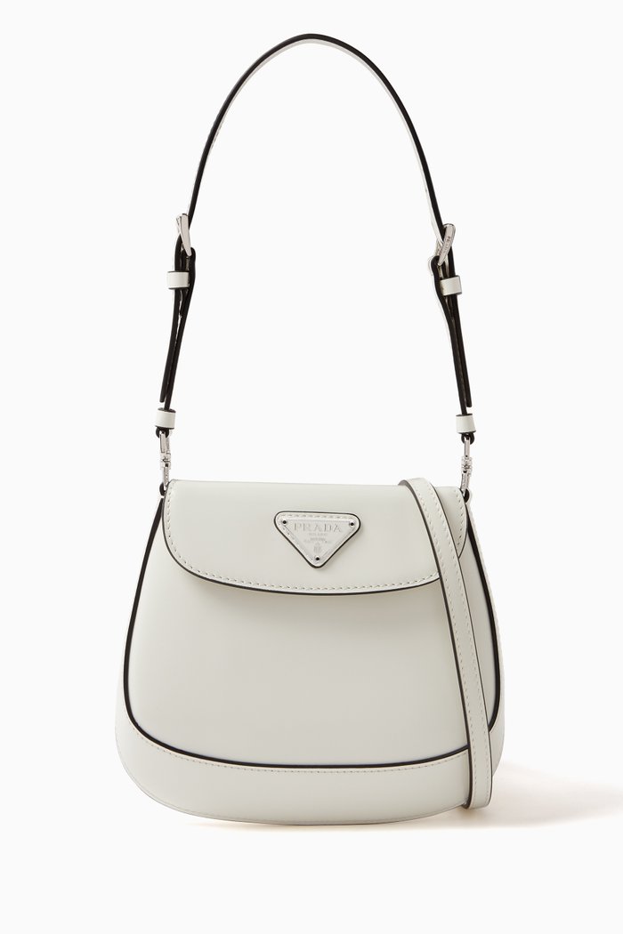 

Cleo Mini Bag in Brushed Leather, White