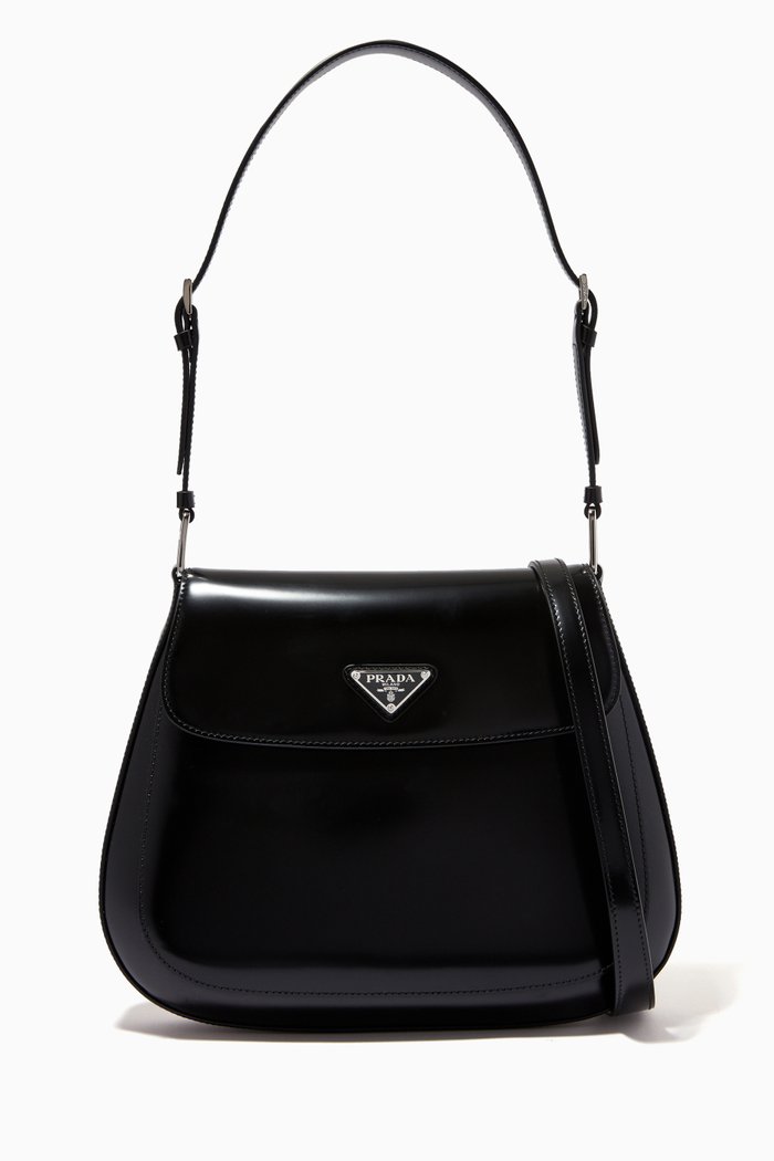 

Cleo Shoulder Bag in Leather, Black