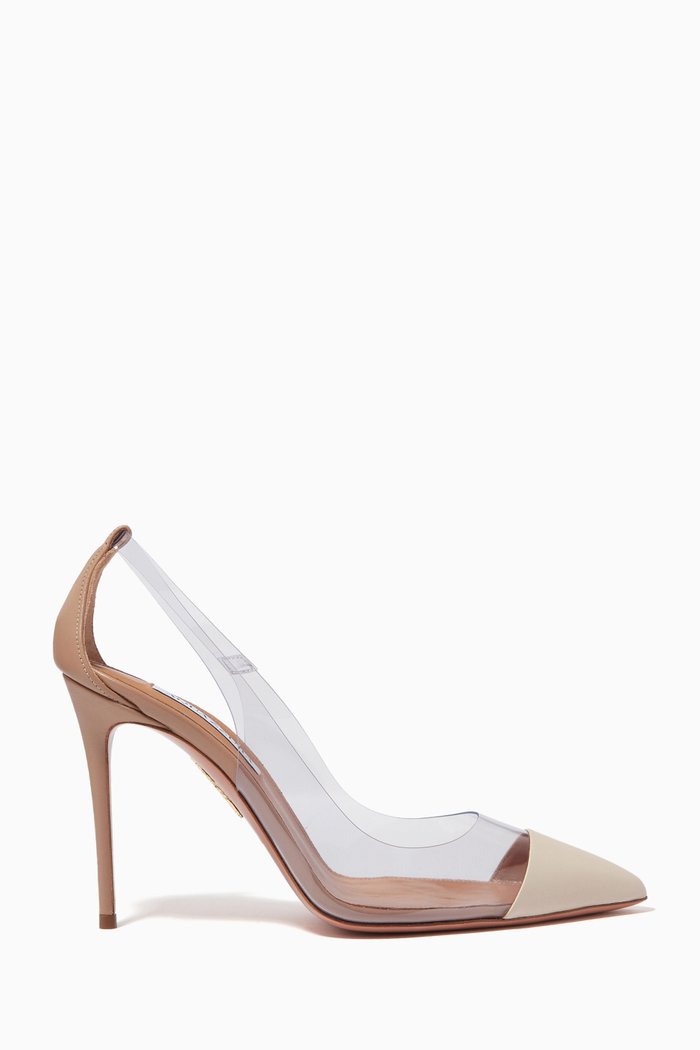 

Naked 105 Pumps in Nappa & PVC, Neutral
