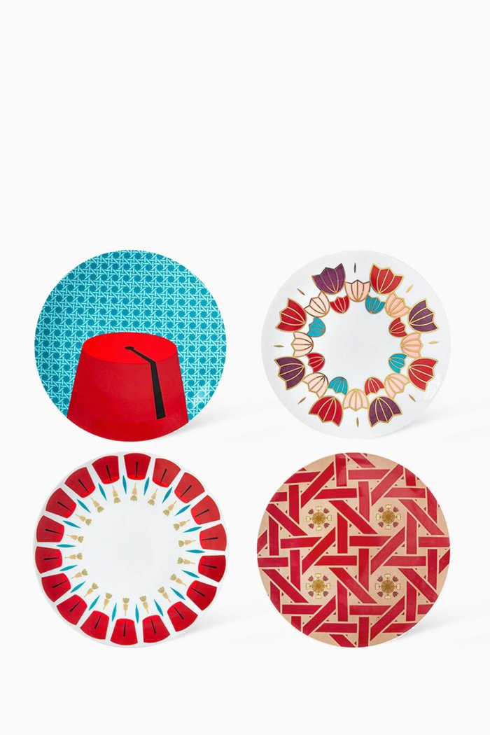 

Khaizaran Dessert Plates, Set of 4, Multicolour