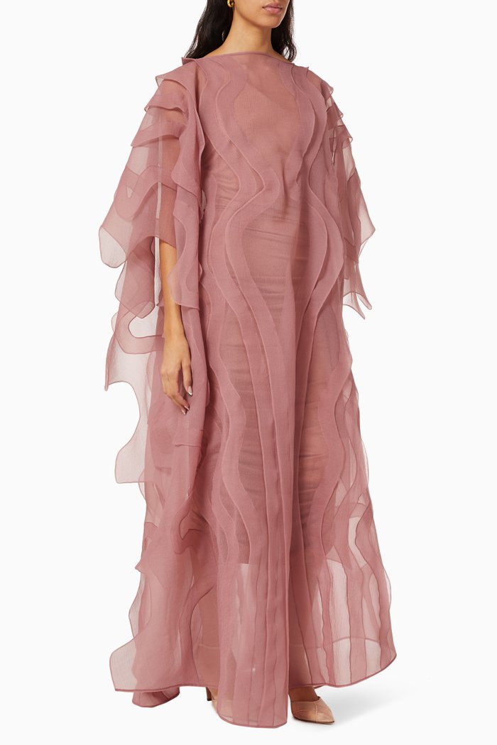 

Cascading Overlay in Organza, Pink
