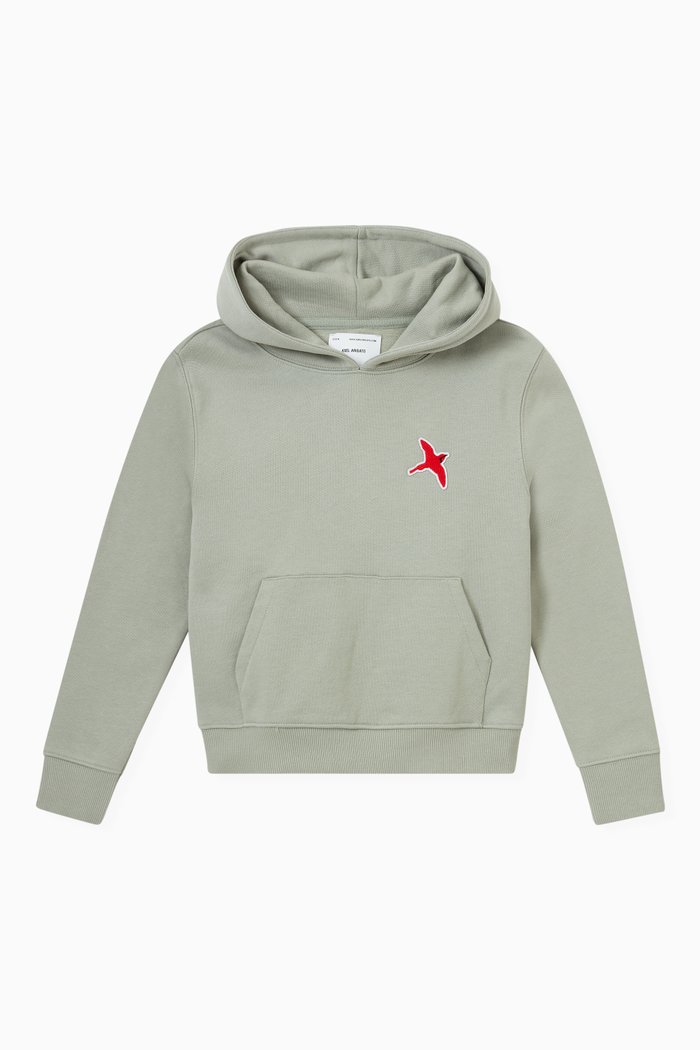 

Rouge Bee Bird Hoodie in Organic Cotton, Green