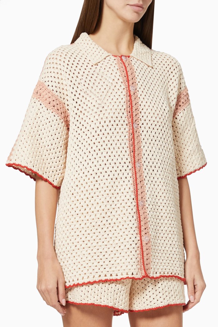 

Palmetto Lovett Shirt in Cotton Knit, Neutral