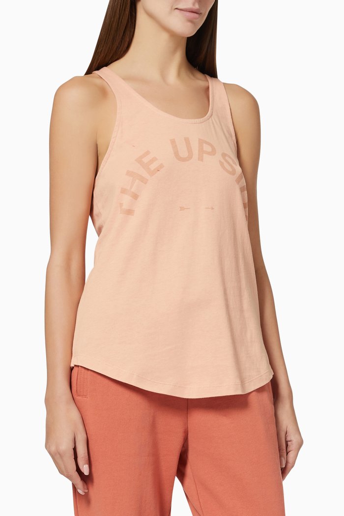 

Issy Tank in Recycled Fabric, Pink
