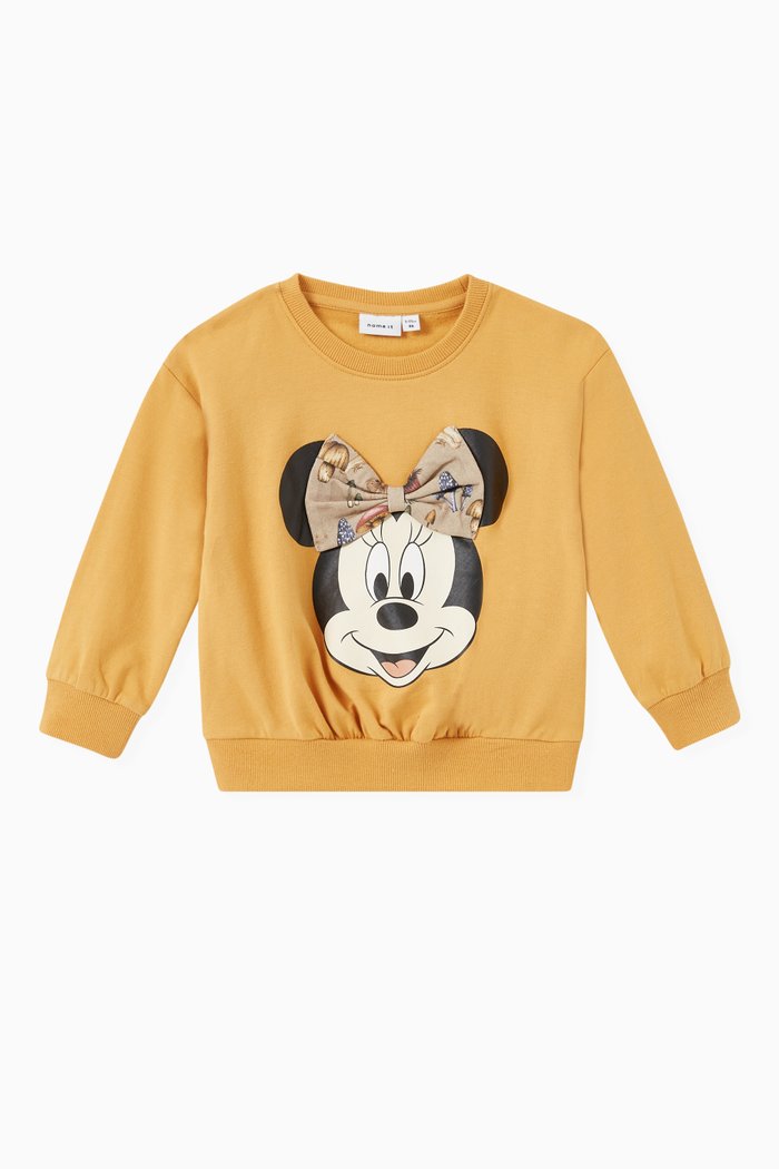 Disney Minnie Mouse Sweatshirt in Organic Cotton, Gold