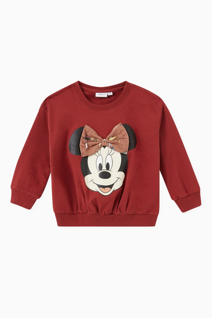 

Disney Minnie Mouse Sweatshirt in Organic Cotton, Red