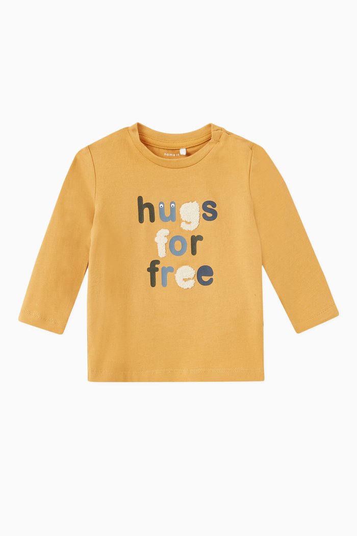 

Long Sleeve T-shirt in Organic Cotton, Gold