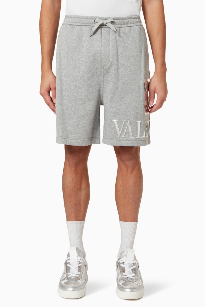 

Metallic Pocket Bermuda Shorts in Jersey, Grey