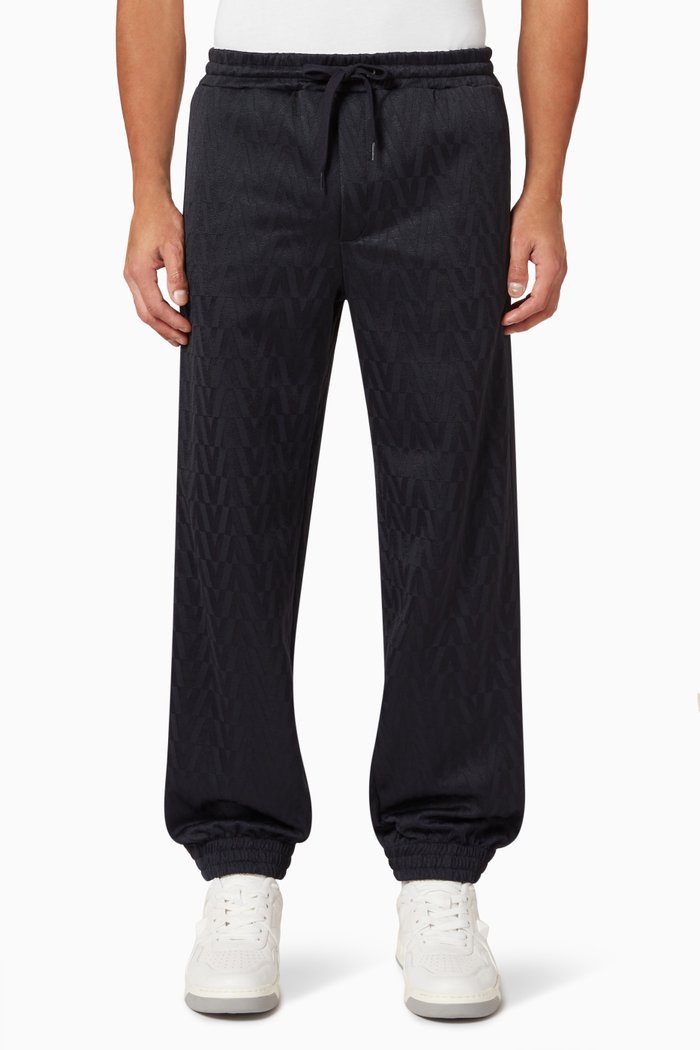 

Optical Valentino Print Sweatpants in Jersey, Blue