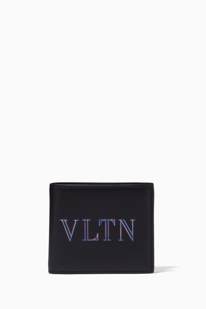 

Valentino Garavani VLTN Billfold Wallet in Calfskin, Black
