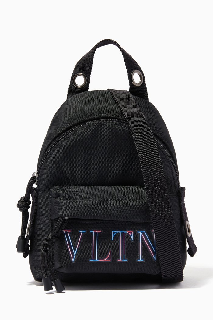 Valentino Garavani VLTN Mini Backpack in Leather, Black