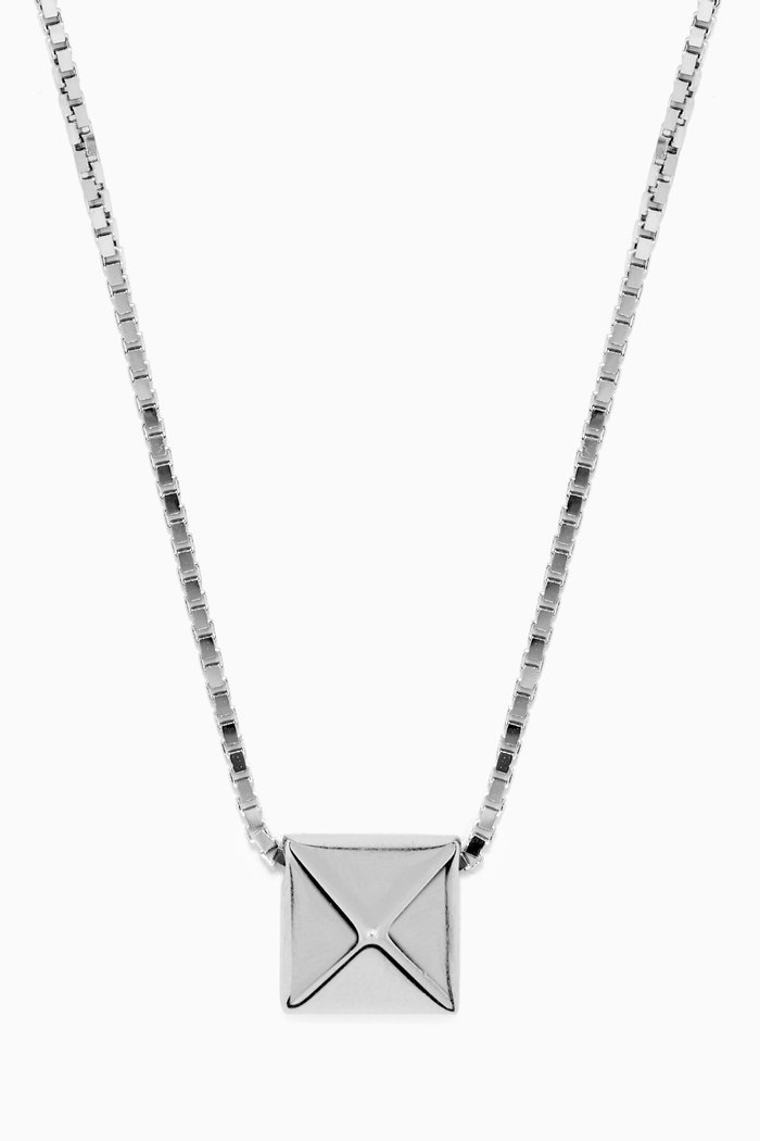 Valentino Garavani Roman Stud Necklace in Metal, Silver