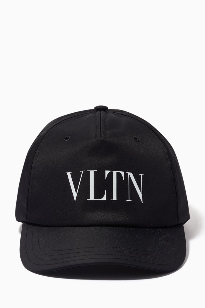 

Valentino Garavani VLTN Cap in Cotton Blend, Black