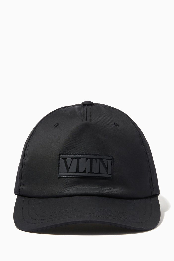 

Valentino Garavani VLTN Baseball Cap in Satin, Black