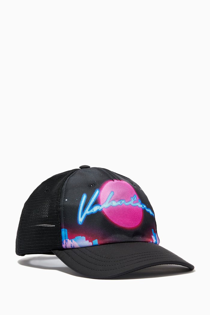 

Valentino Garavani Logo Cap in Nylon, Multicolour