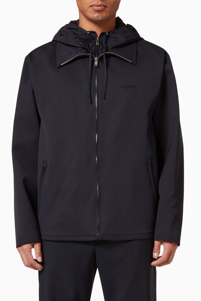 

Double Layer Logo Jacket in Nylon, Blue