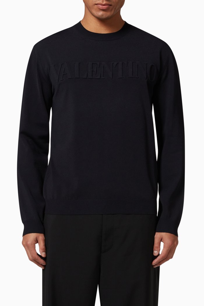 

Embossed Logo Sweater, Blue