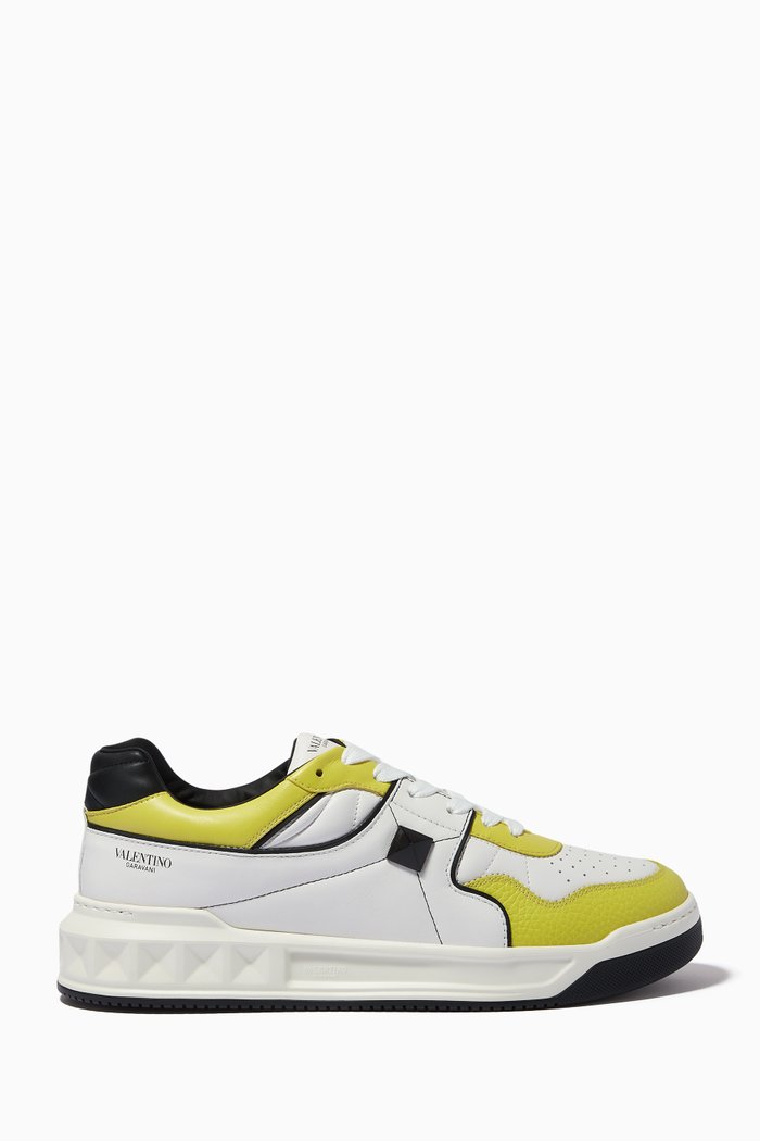 

Valentino Garavani One Stud Low-Top Sneakers in Nappa, White