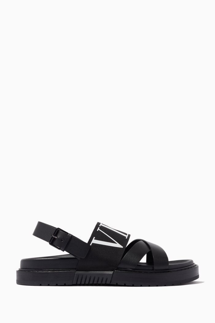 

Valentino Garavani VLTN Sandals in Leather, Black