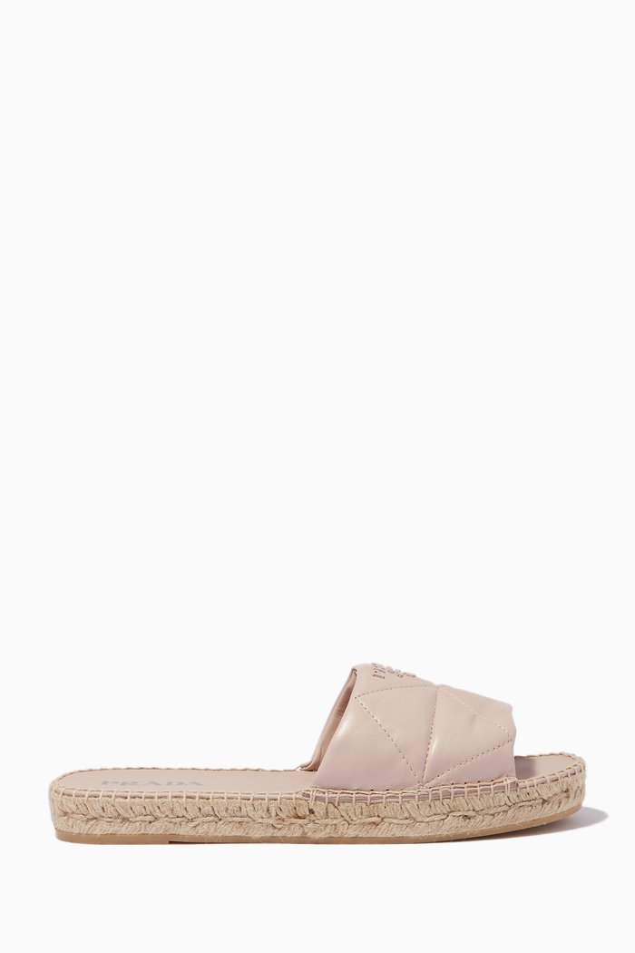 

Quilted Espadrilles in Nappa, Pink