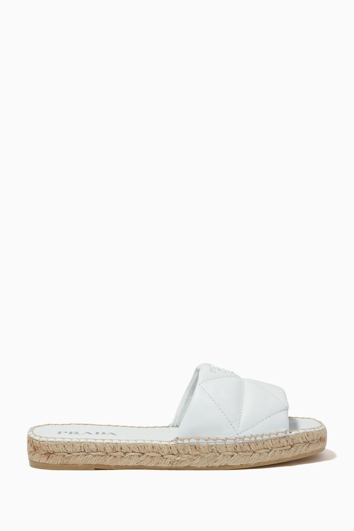 

Quilted Espadrilles in Nappa Leather, White