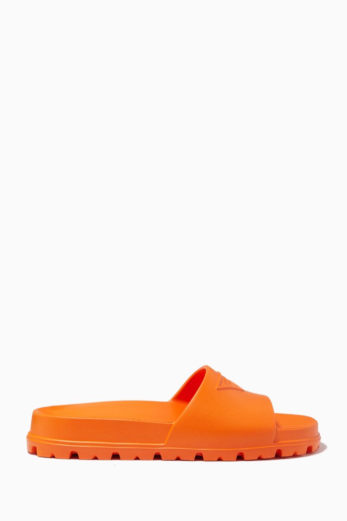 

Embossed Logo Soft Slides in Rubber, Orange