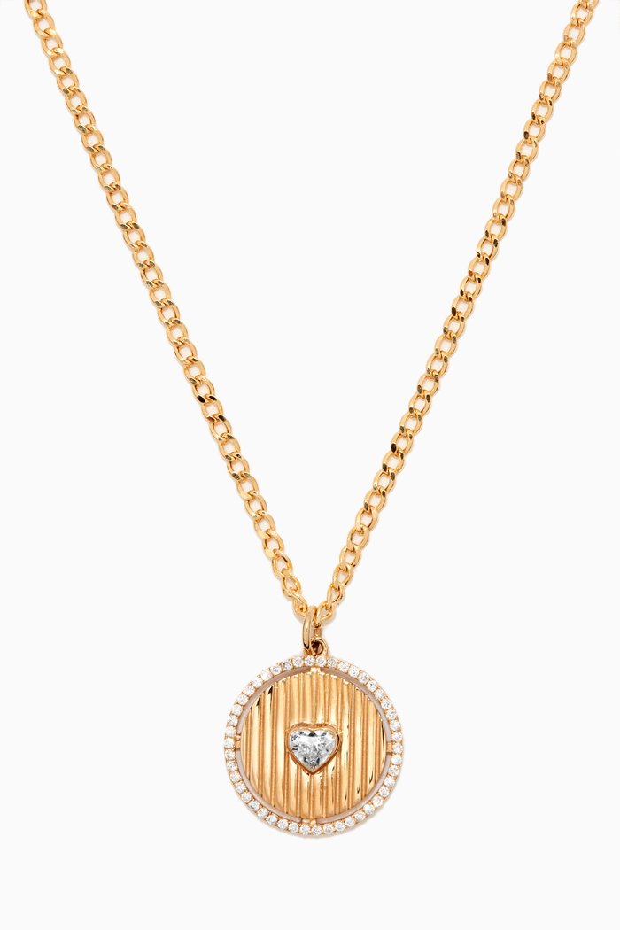 

Mini Orb Necklace with Diamonds in 14kt Yellow Gold