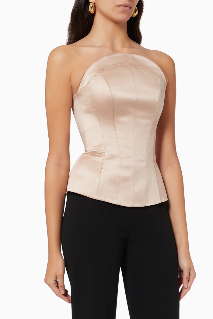 

Tima Bustier Top, Neutral