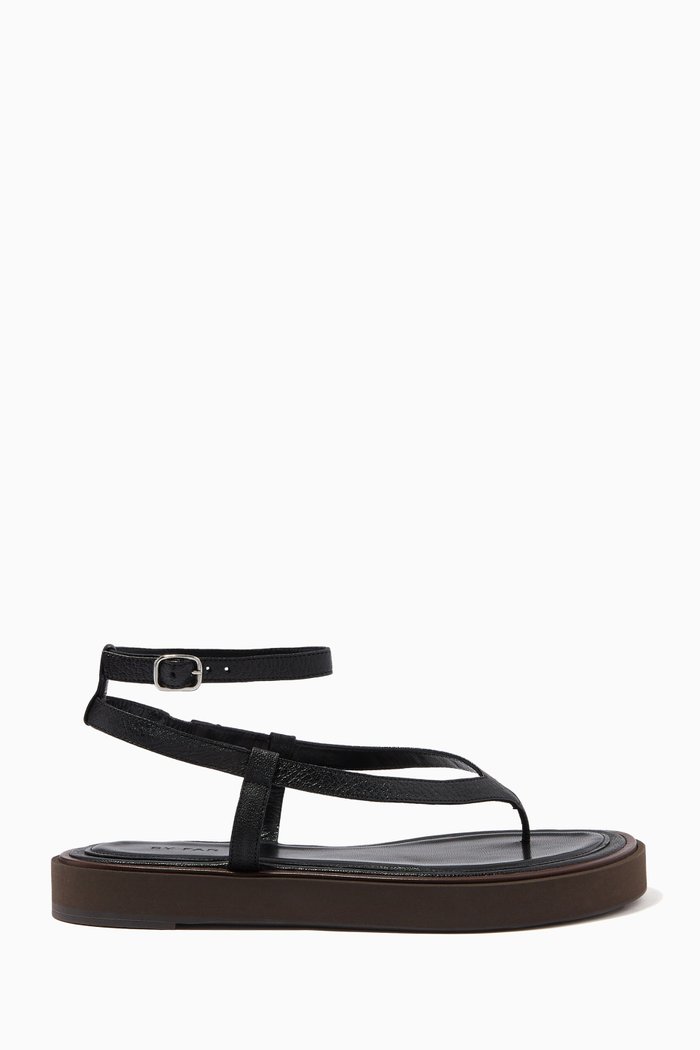 

Cece Sandals in Grained Leather, Black