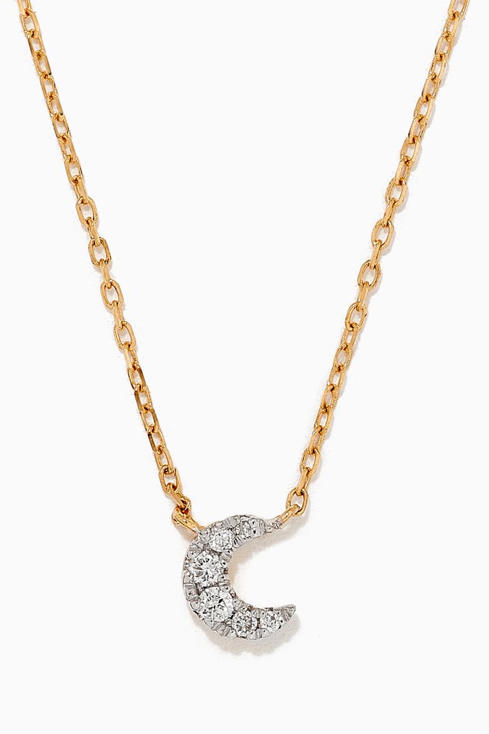

Magic Touch Moon Diamond Necklace in 18kt Yellow Gold