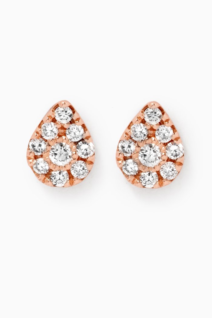 

Magic Touch Pear Diamond Earrings in 18kt Rose Gold