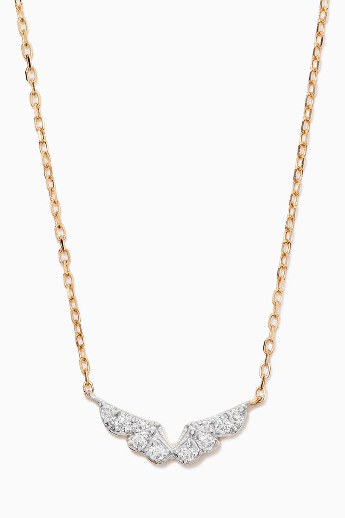 

Magic Touch Angel Wings Diamond Necklace in 18kt Yellow Gold